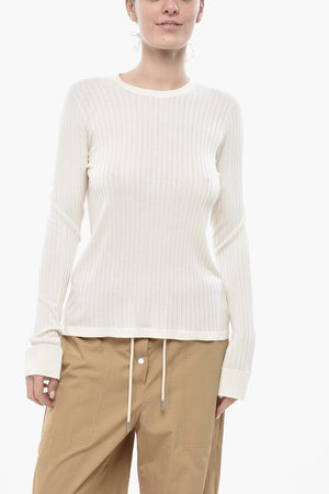 Ribbed Fabric Crewneck Sweater KEYA