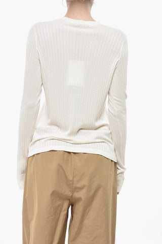 Pullover mit Rundhalsausschnitt KEYA aus Rippstoff