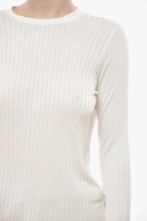 Ribbed Fabric Crewneck Sweater KEYA