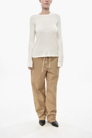 Pullover mit Rundhalsausschnitt KEYA aus Rippstoff