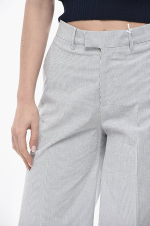 Wide-Leg Chinohose aus Stretch-Baumwolle