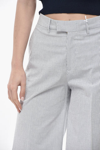 Wide-Leg Chinohose aus Stretch-Baumwolle
