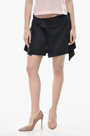 Wool Miniskirt MEGHAN with Wrap Design