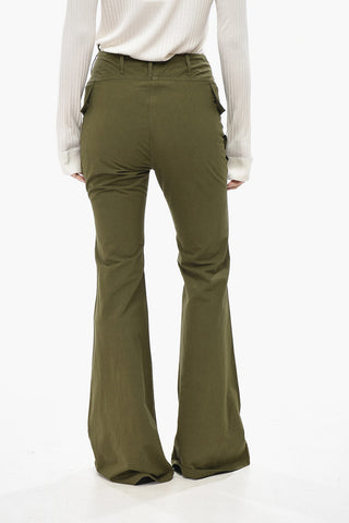 Bootcut-Hose aus Baumwollmischung mit Kordelzug