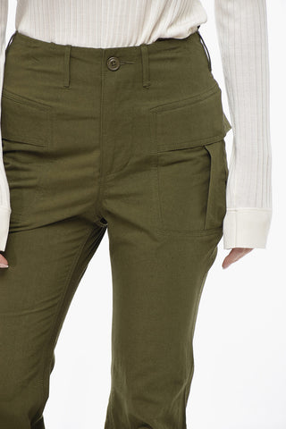 Bootcut-Hose aus Baumwollmischung mit Kordelzug