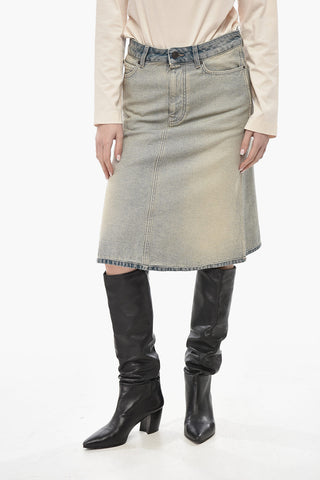 Longuette in Denim Lavaggio Chiaro