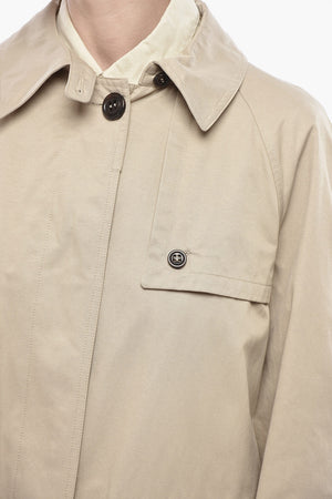 Cotton-Blend Trench MARTA STAR with Hidden Button Closure