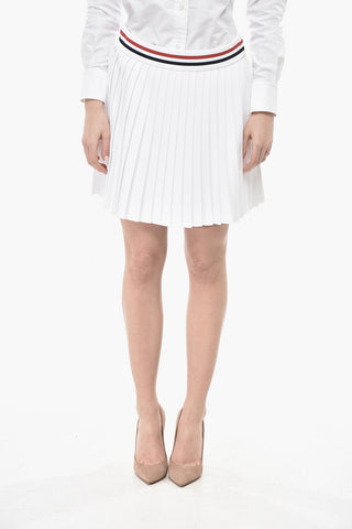 플리츠 니트 미니스커트