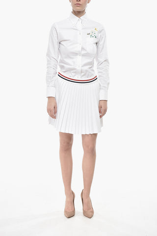 플리츠 니트 미니스커트