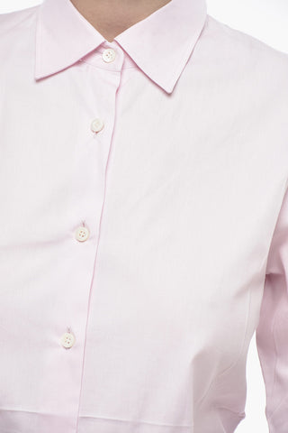 Camicia in Popeline con Parte Posteriore in Satin
