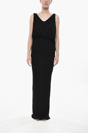 Sheer Cupro Dress With Elastic Waist