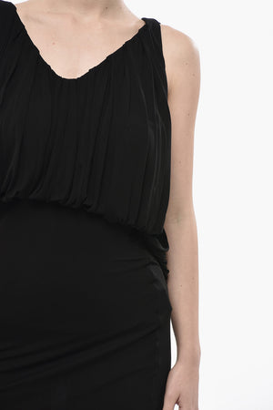 Sheer Cupro Dress With Elastic Waist