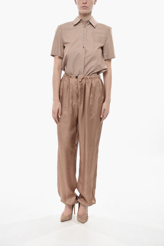 Satinhose PENRA mit Kordelzug am Knöchel