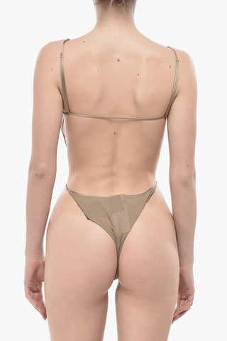 Body in Sheer di Seta con Schiena Scoperta