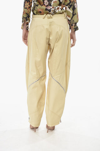 Cotton-Blend Trousers With Cross Zips