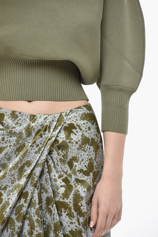 라운드넥 니트 3/4 박쥐 소매