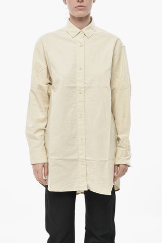 ESSENTIALS Solid-Color Shirt with Button-Down Collar