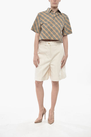 Denim Wide-Leg Shorts