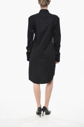 Chemisier Tuxedo in Popeline con Cintura
