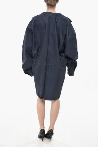 GARDE-ROBE Cotton Shirt Dress with Wrap Design