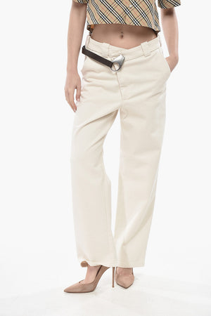 Chinohose aus Baumwoll-Twill mit Gürtel