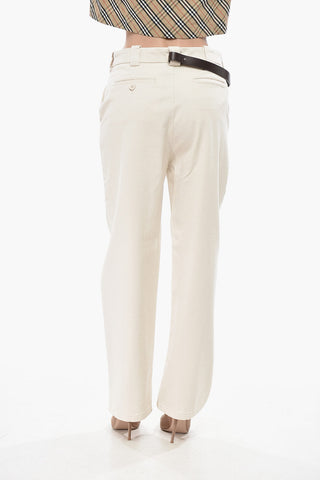 Chinohose aus Baumwoll-Twill mit Gürtel