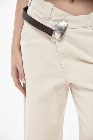 Chinohose aus Baumwoll-Twill mit Gürtel