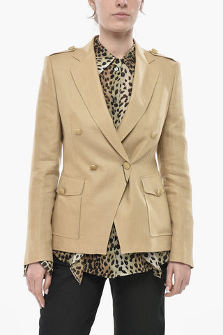 Zweireihiger Blazer DARLENE aus Leinen