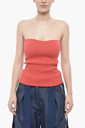 Tube Top Elasticizzato in Maglia