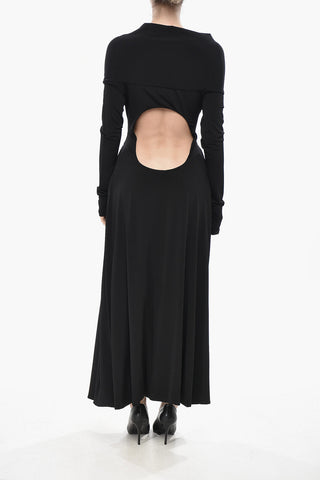 비스코스 플레어 원피스 앞 매듭