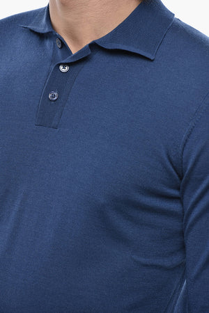 Maglia In Lana Vergine con Collo a Polo