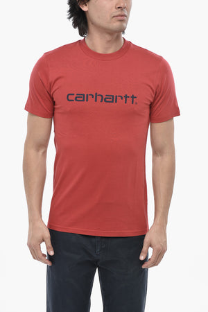 T-Shirt mit Rundhalsausschnitt aus Bio-Baumwolle mit aufgedrucktem Logo