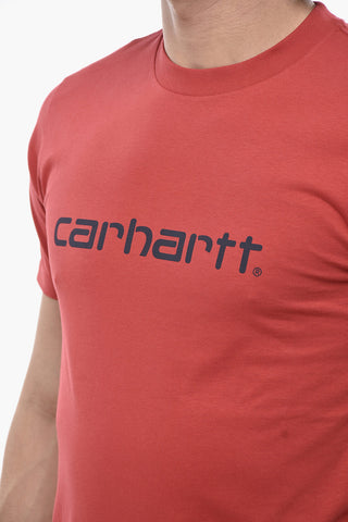 T-Shirt mit Rundhalsausschnitt aus Bio-Baumwolle mit aufgedrucktem Logo