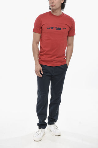 T-Shirt mit Rundhalsausschnitt aus Bio-Baumwolle mit aufgedrucktem Logo