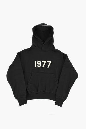 ESSENTIALS Cotton Hoodie with Embossed Detail