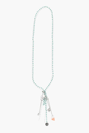 Necklace Embellished with Beads and Charms