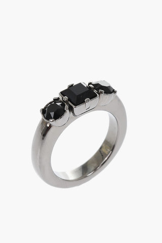 Anello D2 CLASSIC in Metallo con Cristalli