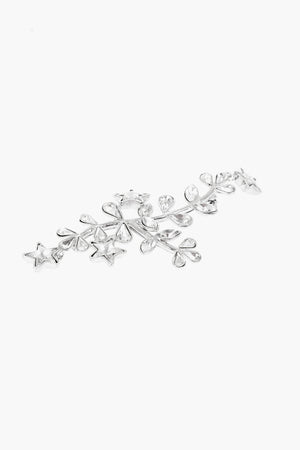 크리스탈 장식 메탈 브로치