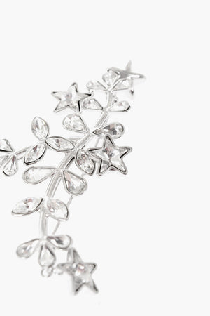 크리스탈 장식 메탈 브로치