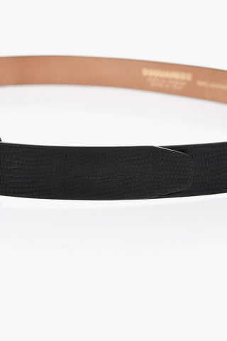 Leather Belt With Gold-Tone Buckle 20Mm
