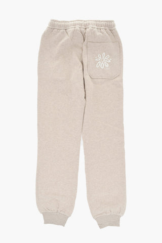 Uni-Jogginghose aus angerauter Baumwolle mit Stickerei