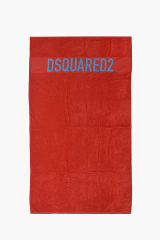 Cotton Beach Towel with Contrasting Logo