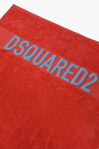 Cotton Beach Towel with Contrasting Logo