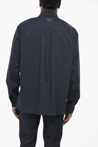 Nylon Maxi Shirt With Double Pocket