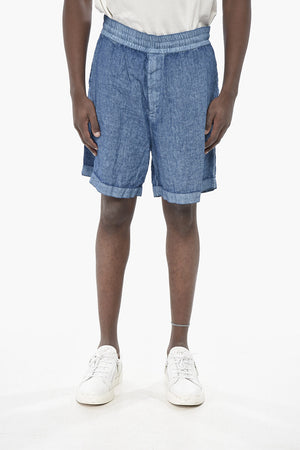 Linen Shorts With Elastic Waist