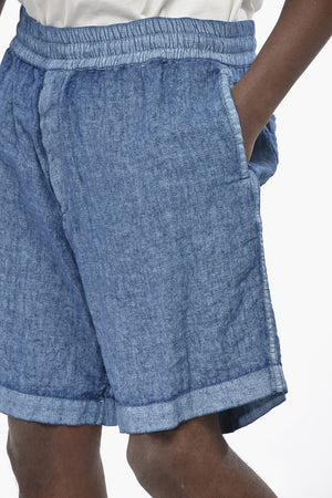 Linen Shorts With Elastic Waist