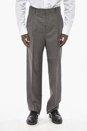 Single-Pleat Wool Trousers