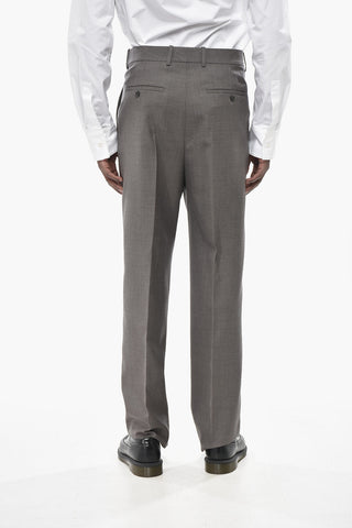 Single-Pleat Wool Trousers
