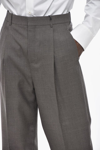 Single-Pleat Wool Trousers