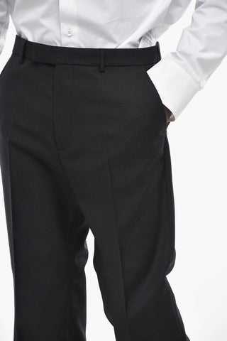 Pantaloni a Tinta Unita in Lana